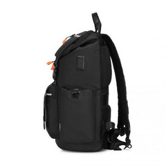 EQ2404 - Kono Advanced Leisure Backpack with Reflective Safety Features USB Charging and Dedicated Laptop Sleeve - Black