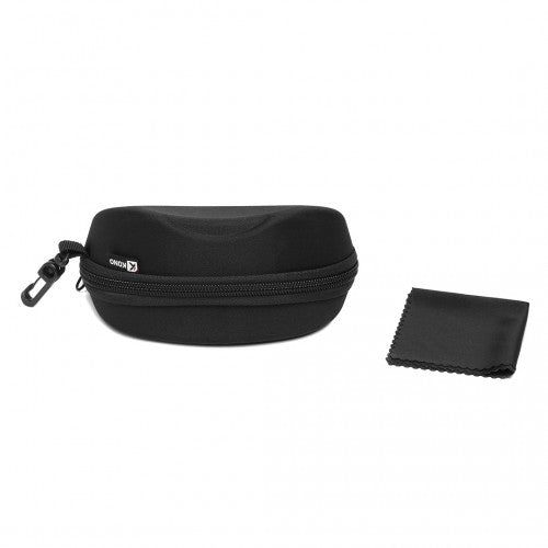 G4042 - Kono Hard Shell Zipper Sunglasses Case - Black