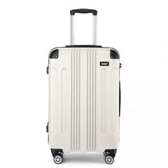 K1777-1L - Kono 24 Inch ABS Lightweight Compact Hard Shell Travel Luggage For Extended Journeys - Beige