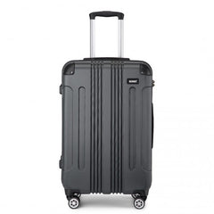 K1777-1L - Kono 28 Inch ABS Lightweight Compact Hard Shell Travel Luggage For Extended Journeys - Grey