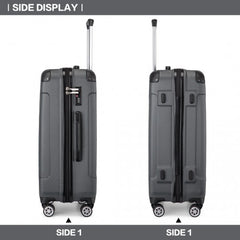 K1777-1L - Kono 28 Inch ABS Lightweight Compact Hard Shell Travel Luggage For Extended Journeys - Grey