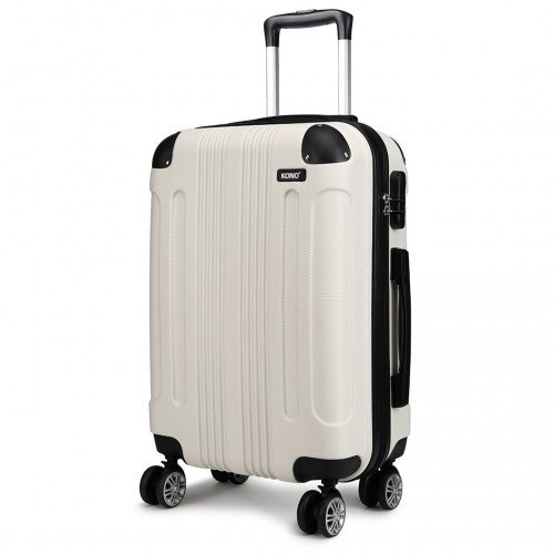 K1777L - Kono 24 Inch ABS Hard Shell Suitcase Luggage - Beige