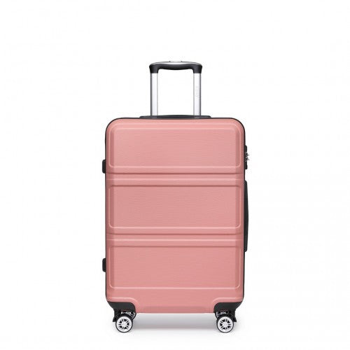 K1871-1L - Kono ABS 20 Inch Sculpted Horizontal Design Cabin Luggage - Nude