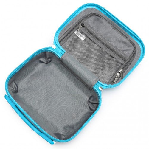 K1871-1L - Kono 12 Inch Lightweight Hard Shell ABS Vanity Case - Blue