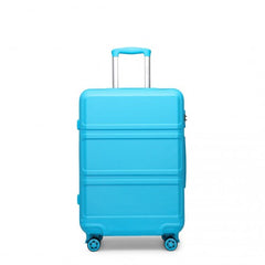 K1871-1L - Kono ABS 20 Inch Sculpted Horizontal Design Cabin Luggage - Blue