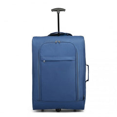 K1873-2 - Kono CABIN SIZE SOFT SHELL HAND LUGGAGE - BLUE