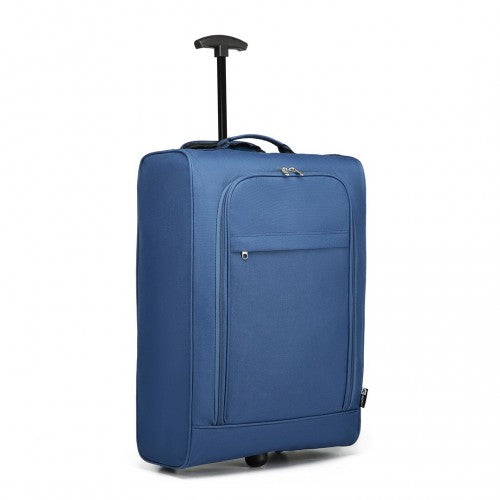 K1873-2 - Kono CABIN SIZE SOFT SHELL HAND LUGGAGE - BLUE