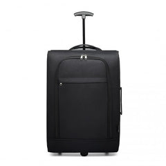 K1873-2 - Kono CABIN SIZE SOFT SHELL HAND LUGGAGE - BLACK