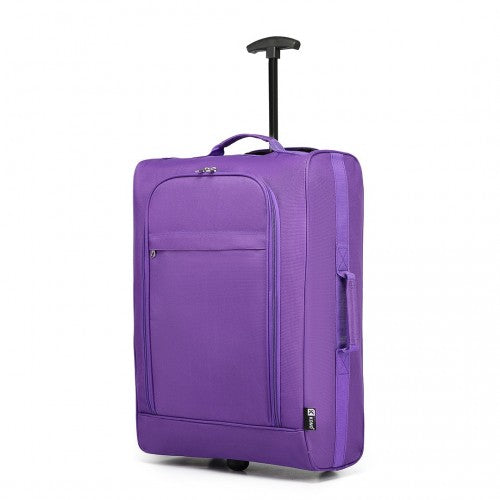 K1873-2 - Kono CABIN SIZE SOFT SHELL HAND LUGGAGE - PURPLE