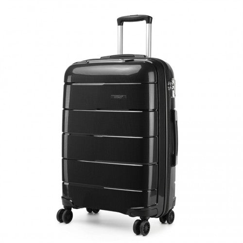 K1997L - KONO 20 INCH CABIN SIZE HARD SHELL PP SUITCASE - BLACK