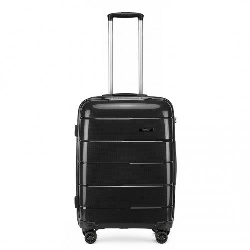 K1997L - KONO 20 INCH CABIN SIZE HARD SHELL PP SUITCASE - BLACK