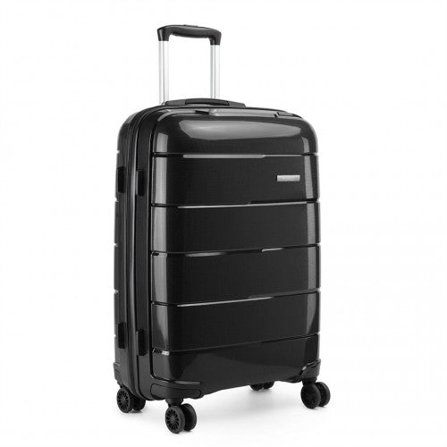 K1997L - KONO 20 INCH CABIN SIZE HARD SHELL PP SUITCASE - BLACK