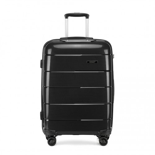 K1997L - KONO 24 INCH HARD SHELL PP SUITCASE - BLACK