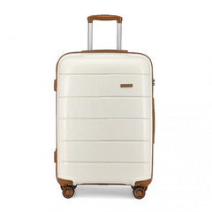 K1997L - KONO 24 INCH HARD SHELL PP SUITCASE - CREAM