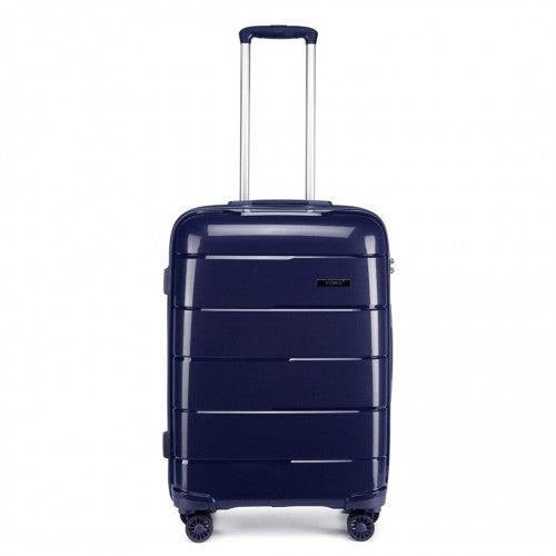 K1997L - KONO 20 INCH CABIN SIZE HARD SHELL PP SUITCASE - NAVY