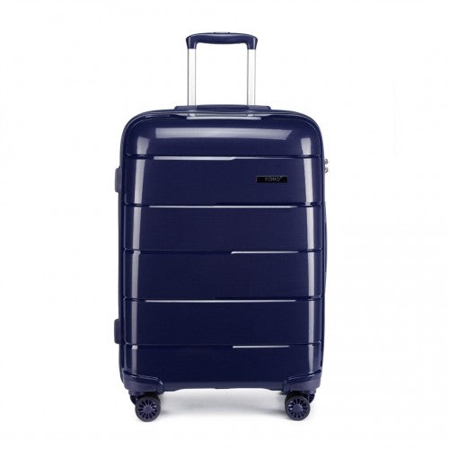 K1997L - KONO 24 INCH HARD SHELL PP SUITCASE - NAVY