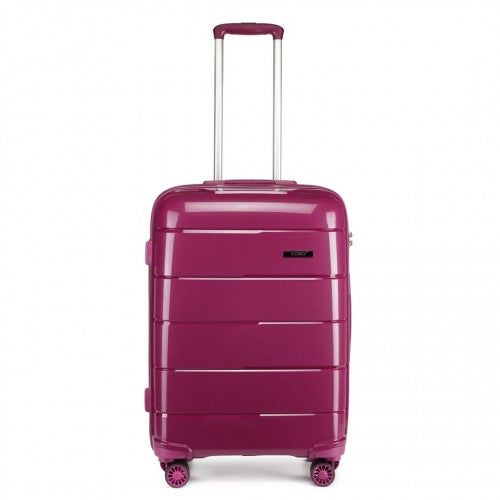 K1997L - KONO 20 INCH CABIN SIZE HARD SHELL PP SUITCASE - PURPLE