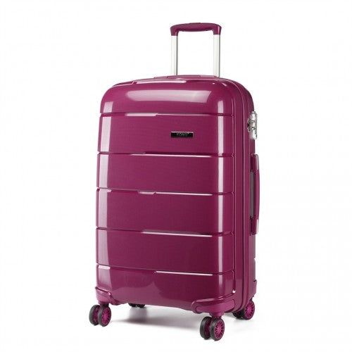 K1997L - KONO 20 INCH CABIN SIZE HARD SHELL PP SUITCASE - PURPLE