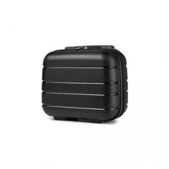 K2091L - Kono 14 Inch Multi Texture Hard Shell PP Vanity Case - Classic Collection - Black