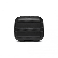 K2091L - Kono 14 Inch Multi Texture Hard Shell PP Vanity Case - Classic Collection - Black