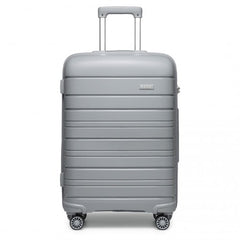 K2091L - Kono 28 Inch Multi Texture Hard Shell PP Suitcase - Classic Collection - Grey