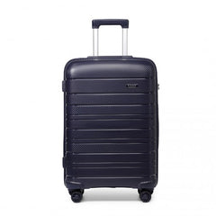 K2091L - Kono 24 Inch Multi Texture Hard Shell PP Suitcase - Classic Collection - Navy