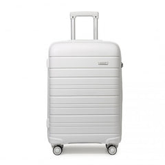 K2091L - Kono 28 Inch Multi Texture Hard Shell PP Suitcase - Classic Collection - White