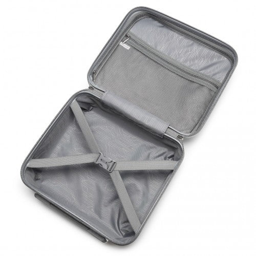 K2092L - Kono 14 Inch Bright Hard Shell PP Vanity Case - Grey