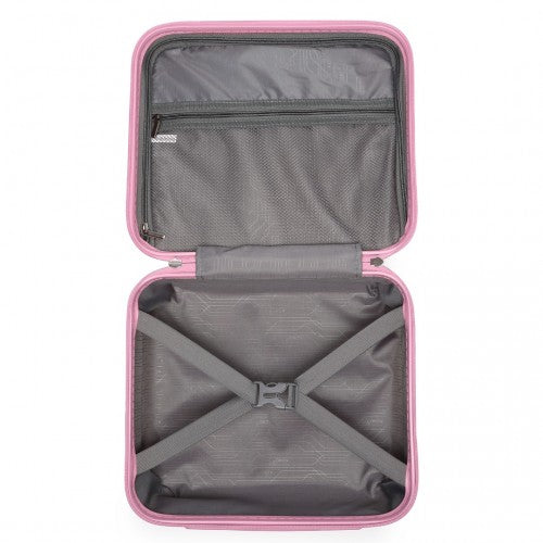 K2092L - Kono 14 Inch Bright Hard Shell PP Vanity Case - Pink