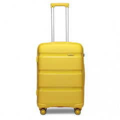 K2092L - Kono 28 Inch Bright Hard Shell PP Suitcase - Classic Collection - Yellow