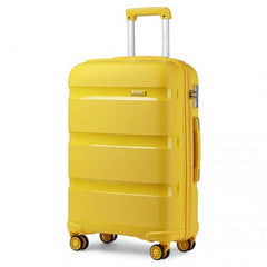 K2092L - Kono 28 Inch Bright Hard Shell PP Suitcase - Classic Collection - Yellow