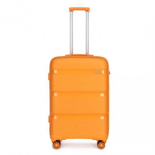 K2092L - Kono 20 Inch Bright Hard Shell PP Carry-On Suitcase In Cabin Size - Orange