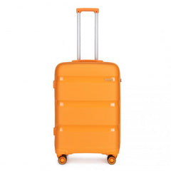 K2092L - Kono 20 Inch Bright Hard Shell PP Carry-On Suitcase In Cabin Size - Orange