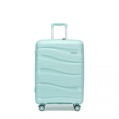 K2094L - Kono 24 Inch Lightweight Polypropylene Hard Shell Suitcase With TSA Lock - Mint Green