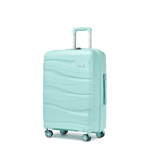 K2094L - Kono 24 Inch Lightweight Polypropylene Hard Shell Suitcase With TSA Lock - Mint Green