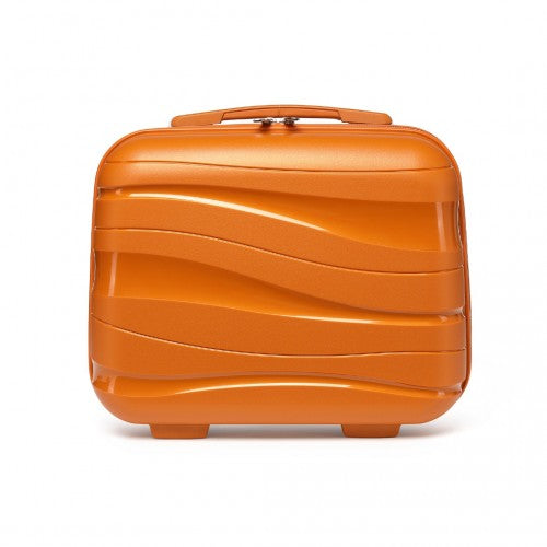 K2094L - Kono 14 Inch Lightweight Polypropylene Hard Shell Vanity Case - Orange