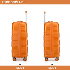 K2094L - Kono 20 Inch Lightweight Polypropylene Hard Shell Suitcase With TSA Lock - Orange