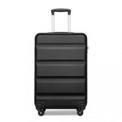 K2191L - Kono 19 Inch Cabin Size Carry On Suitcase - Streamlined Lightweight ABS Hardshell with Secure TSA Lock - Black