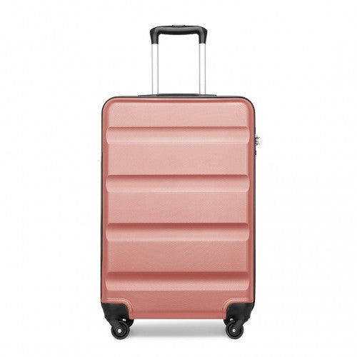 K2191L - Kono 19 Inch Cabin Size Carry On Suitcase - Streamlined Lightweight ABS Hardshell with Secure TSA Lock - Nude