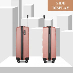 K2191L - Kono 19 Inch Cabin Size Carry On Suitcase - Streamlined Lightweight ABS Hardshell with Secure TSA Lock - Nude