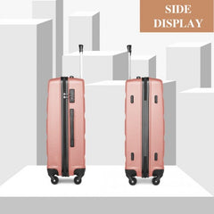 K2191L - Kono 28 Inch Check in Luggage - Streamlined ABS Hardshell Suitcase with Secure TSA Lock - Nude