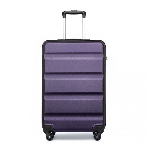 K2191L - Kono 19 Inch Cabin Size Carry On Suitcase - Streamlined Lightweight ABS Hardshell with Secure TSA Lock - Purple