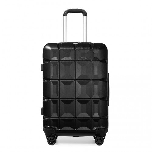 K2292L - Kono 24 Inch Lightweight Hard Shell ABS Suitcase With TSA Lock - Black