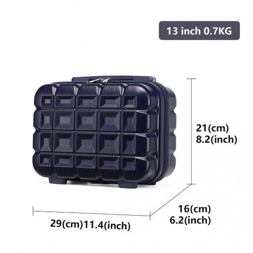 K2292L - Kono 13 Inch Lightweight Hard Shell ABS Vanity Case - Navy