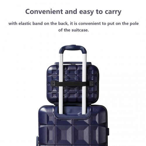 K2292L - Kono 13 Inch Lightweight Hard Shell ABS Vanity Case - Navy