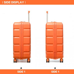 K2292L - Kono 20 Inch Lightweight Hard Shell ABS Luggage Cabin Suitcase With TSA Lock - Orange