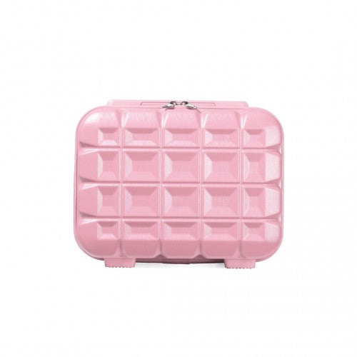 K2292L - Kono 13 Inch Lightweight Hard Shell ABS Vanity Case - Pink