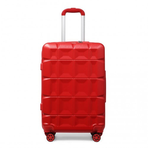 K2292L - Kono 24 Inch Lightweight Hard Shell ABS Suitcase With TSA Lock - Red