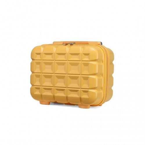 K2292L - Kono 13 Inch Lightweight Hard Shell ABS Vanity Case - Yellow