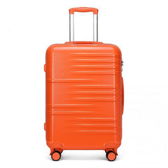 K2391L - British Traveller 28 Inch Durable Polycarbonate and ABS Hard Shell Suitcase With TSA Lock - Orange